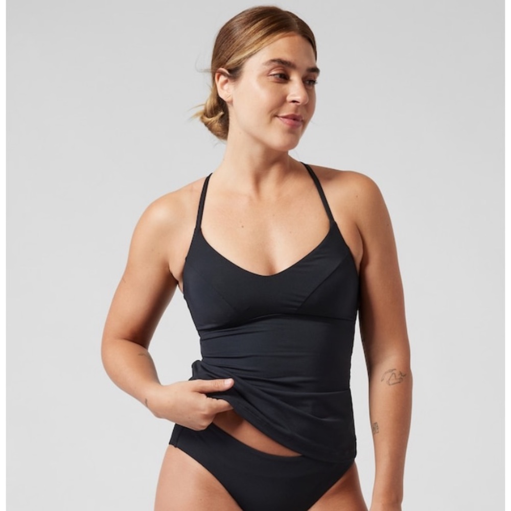 Athleta Triangle Tankini A-C Swim Top Black